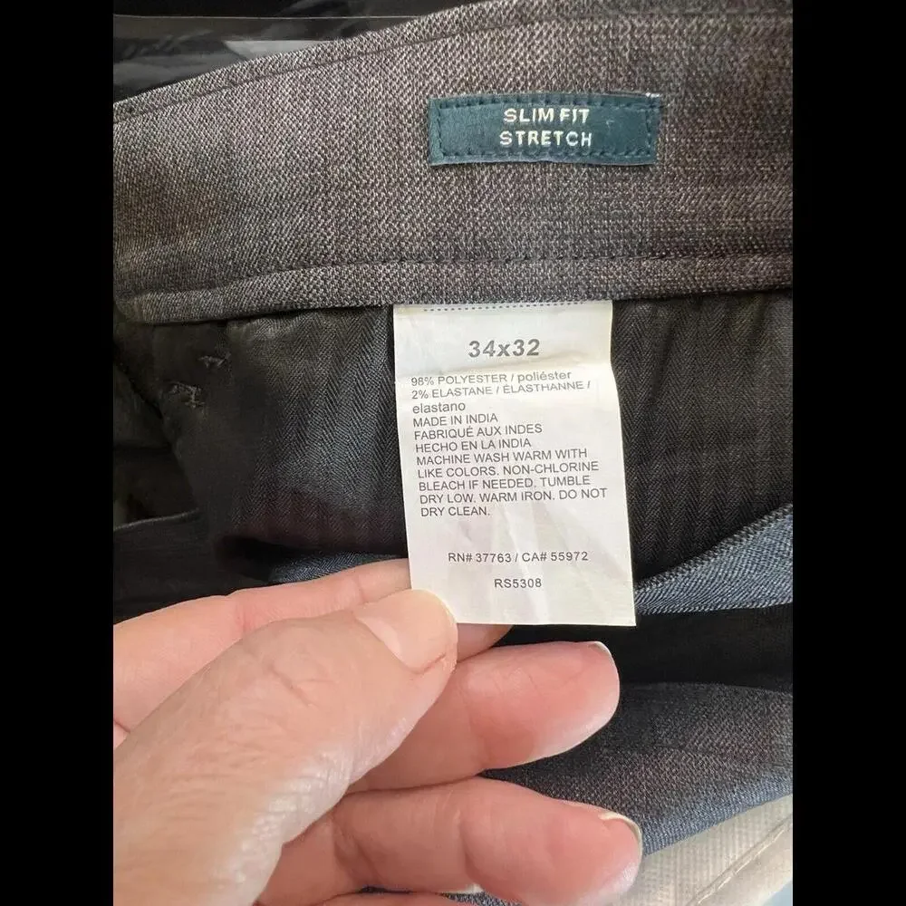 Perry Ellis Mens Slim Fit Stretch 34x32‎ $79.50 MSRP